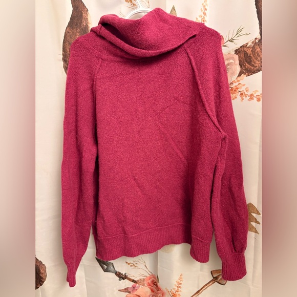 Free People Fuchsia Cowl Neck Sweater - Picture 5 of 5